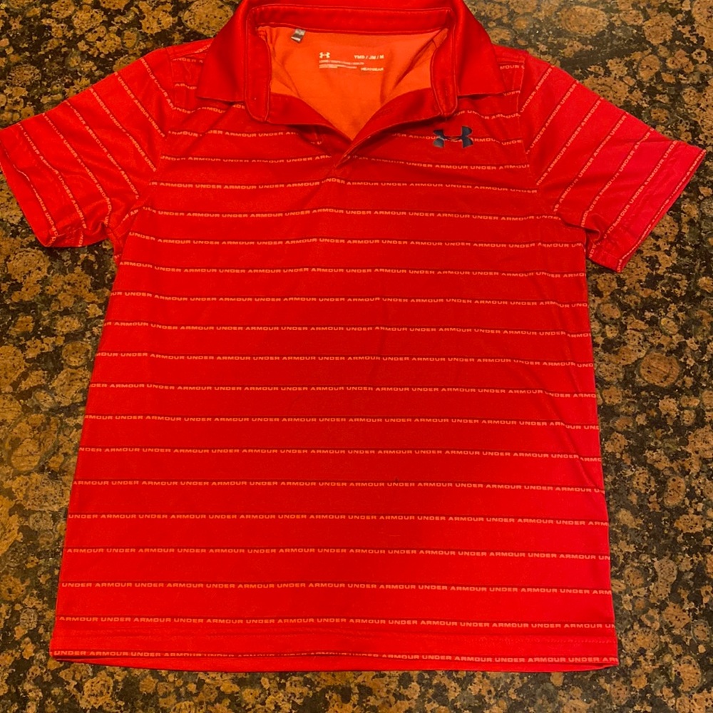 Red Under Armour polo